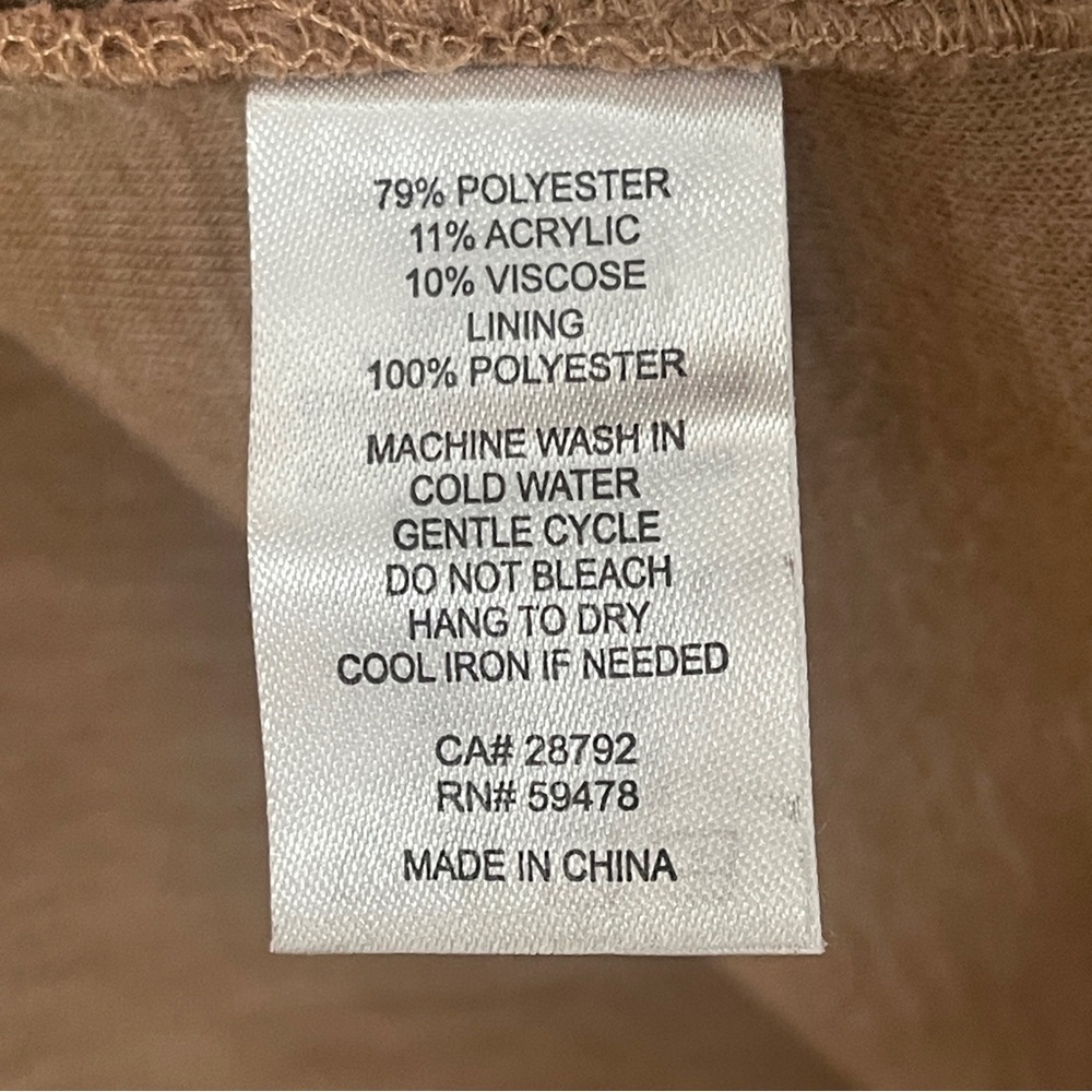 Joie Camel Tan Brushed Fleece Oversized Shacket / Shirt Jacket Size L - Picture 7 of 10